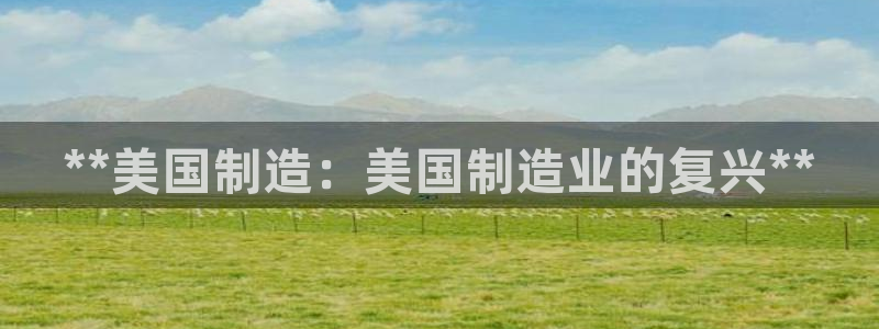 彩神vip官方网站：**美国制造：美国制造业的复兴**