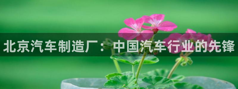 彩神V集团公司：北京汽车制造厂：中国汽车行业的先锋
