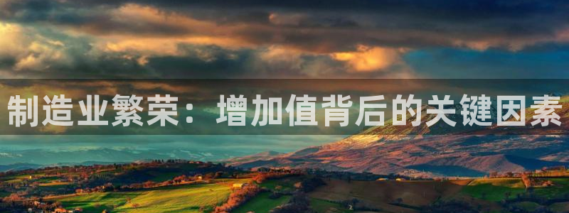彩神ii官方网：制造业繁荣：增加值背后的关键因素