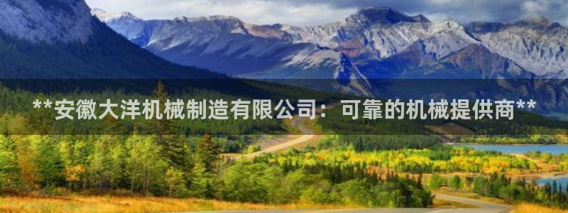 下载彩神乐发V1：**安徽大洋机械制造有限公司：可靠的机械提供商**