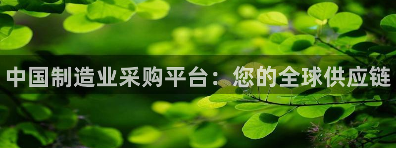 所有彩神购买首页中心：中国制造业采购平台：您的全球供应链