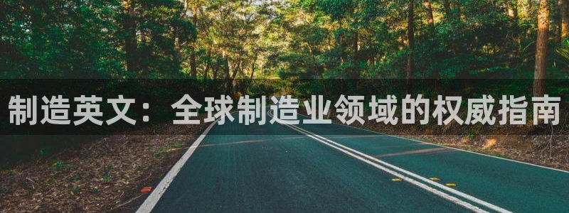 彩神velcome购彩大厅：制造英文：全球制造业领域的权威指