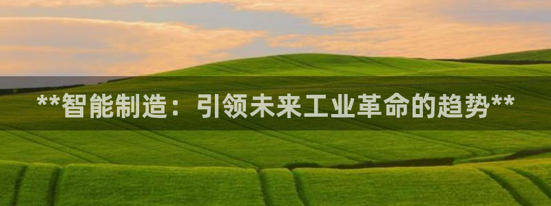 彩神V8平台：**智能制造：引领未来工业革命的趋势**