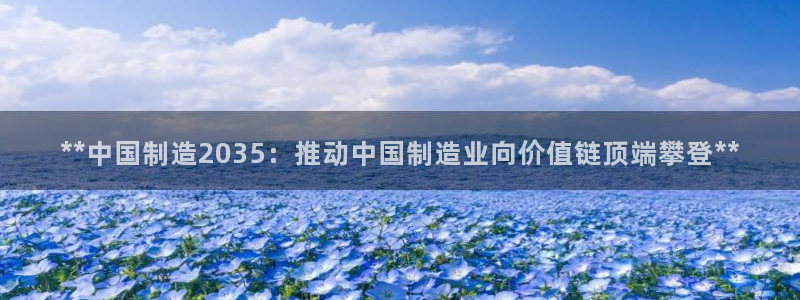 彩神Vll购彩大厅：**中国制造2035：推动中国制造业向价值链顶端攀登**
