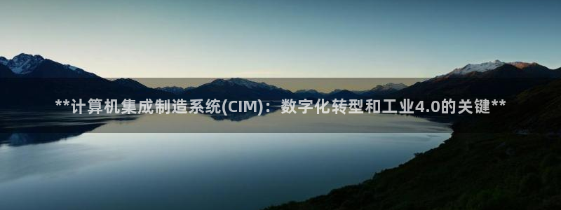 彩神v违法么：**计算机集成制造系统(CIM)：数字化转型和