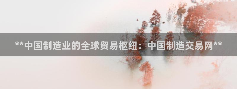 彩神到底能不能赚钱：**中国制造业的全球贸易枢纽：中国制造交易网**