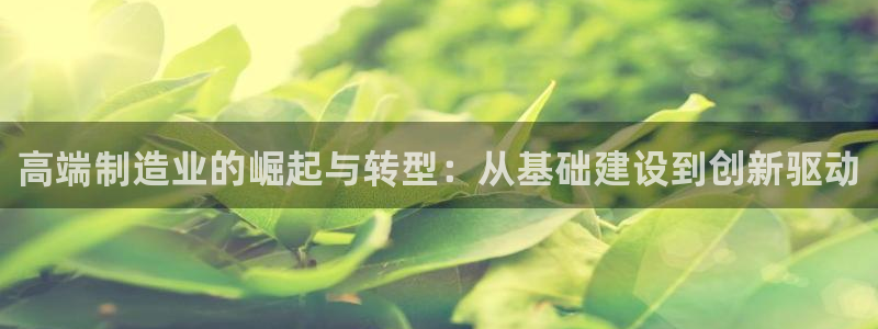 彩神vii官网：高端制造业的崛起与转型：从基础建设到创新驱动