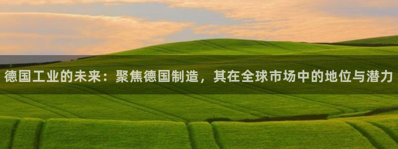 彩神vii手游下载：德国工业的未来：聚焦德国制造，其在全球市场中的地位与潜力