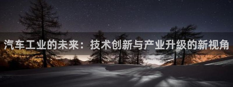 彩神邀请码:00-00-3267：汽车工业的未来：技术创新与产业升级的新视角