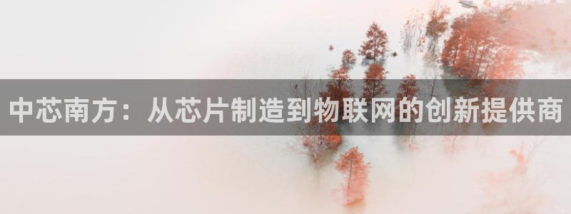 彩神是正规平台吗是真的吗：中芯南方：从芯片制造到物联网的创新提供商